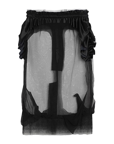 MAISON MARGIELA Midi skirt Black 100% Polyamide, Cotton, Silk
