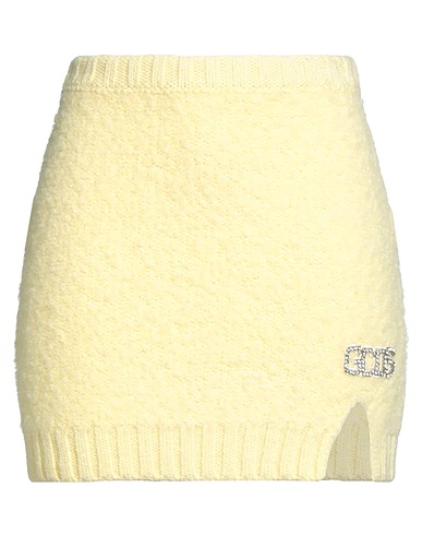 GCDS Mini skirt Yellow 45% Acrylic, 25% Virgin Wool, 25% Alpaca wool, 5% Polyamide