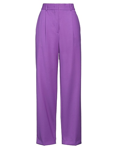 MSGM Pantalone Viola 97% Lana Vergine, 3% Elastan