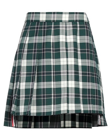 THOM BROWNE Minigonna Verde scuro 50% Lana, 50% Poliestere