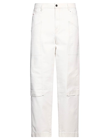 DIESEL Casual pants Ivory 92% Polyamide, 8% Elastane