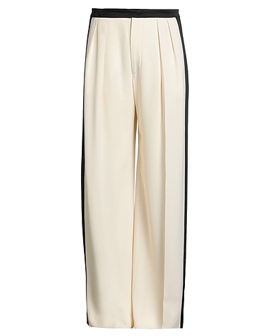 ASPESI Casual trouser Cream 77% Acetate, 23% Viscose