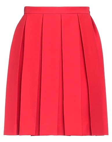 DIOR Mini skirt Red 77% Wool, 23% Silk