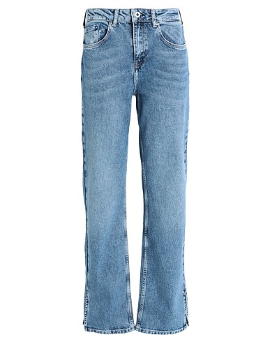 KARL LAGERFELD JEANS Denim trousers KLJ HR STRAIGHT W/SLIT DENIM
 Blue 99% Organic cotton, 1% Elastane