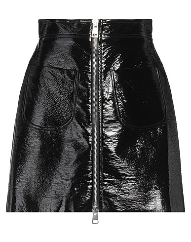 SARA BATTAGLIA Mini skirt Black 76% Cotton, 24% Polyurethane