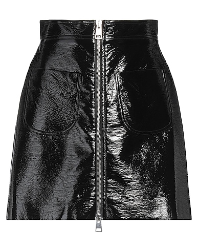 SARA BATTAGLIA Mini-jupe NERO 76% Coton, 24% Polyuréthane