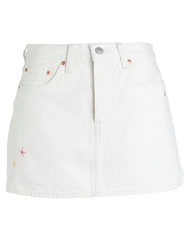 LEVI'S Rock ICON SKIRT MED INDIGO - WORN IN
 Elfenbein 100% Baumwolle