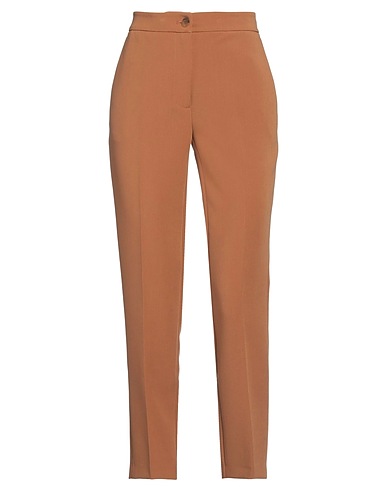 TWINSET Casual trouser Brown 70% Polyester, 23% Viscose, 7% Elastane