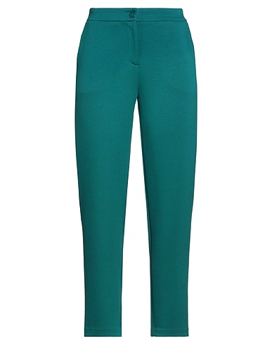 TWINSET Casual trouser Deep teal 51% Polyester, 43% Viscose, 6% Elastane