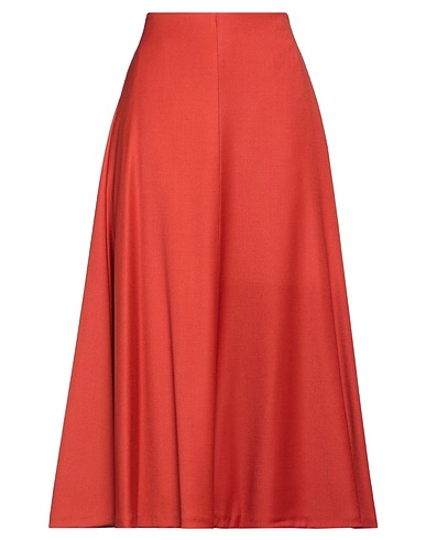 ROCHAS Midi skirt Rust 91% Virgin Wool, 7% Polyamide, 2% Elastane