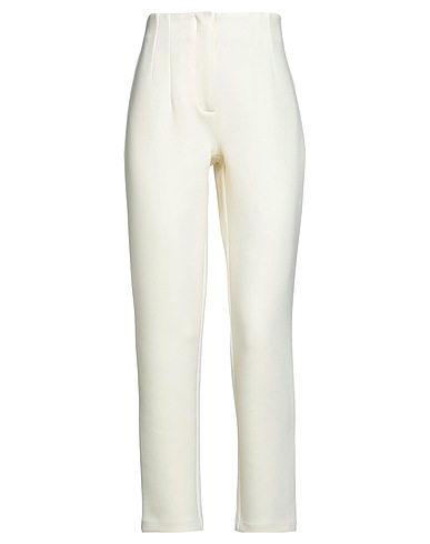 TWINSET Casual trouser U&B Ivory 51% Polyester, 43% Viscose, 6% Elastane