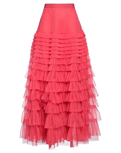 TWINSET Long skirt Red 100% Polyester