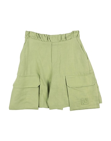FENDI Shorts & Bermuda Military green 41% Linen, 38% Lyocell, 21% Cotton