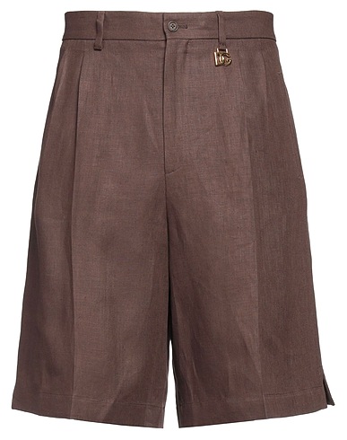 DOLCE&GABBANA Shorts & Bermuda Brown 100% Linen