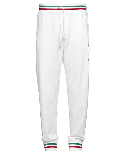DOLCE&GABBANA Casual pants White 100% Cotton, Viscose, Polyester, Elastane