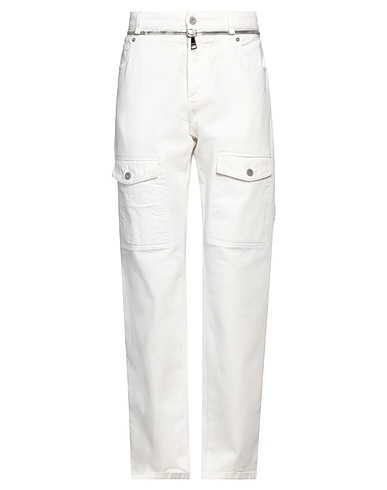 BALMAIN Denim trousers White 100% Cotton