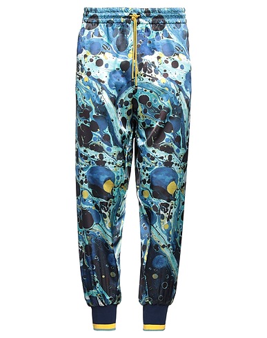 DOLCE&GABBANA Casual trouser Blue 95% Polyester, 5% Elastane, Brass, Polyamide