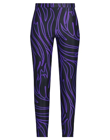 VERSACE Leggings Purple 78% Polyamide, 22% Elastane
