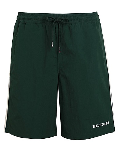 TOMMY HILFIGER Shorts & Bermuda Dark green 100% Polyamide