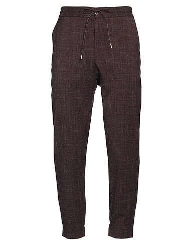 TOMBOLINI Casual pants Brown 94% Virgin Wool, 6% Linen