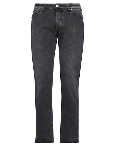 TOMBOLINI Denim pants Black 99% Cotton, 1% Elastane