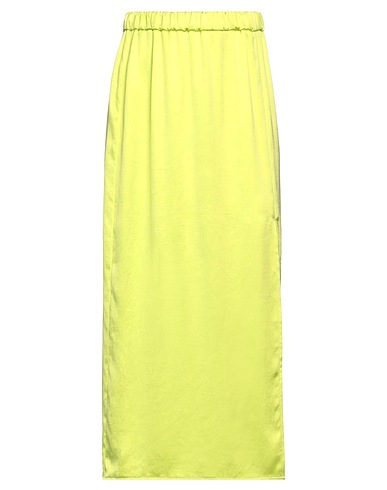 MSGM Midi skirt Lime green 65% Recycled polyester, 35% Polyester