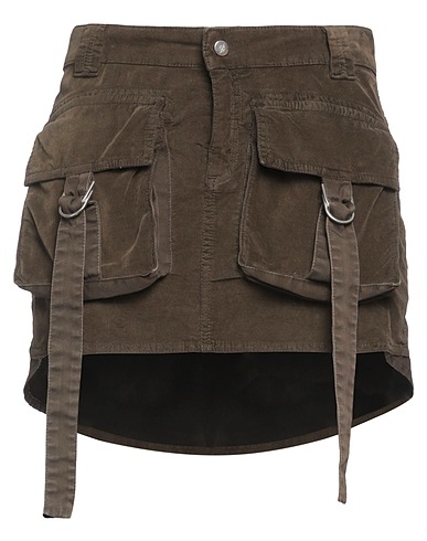 BLUMARINE Mini skirt Military green 98% Cotton, 2% Elastane