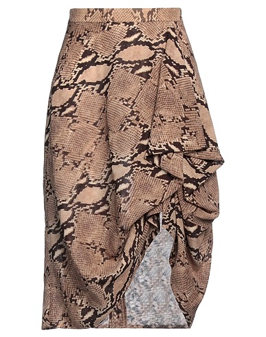 CELINE Midi skirt Khaki 100% Silk