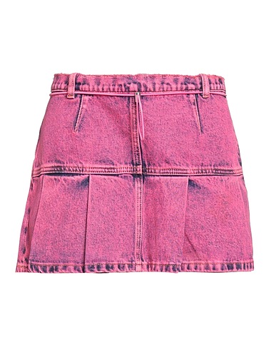 CORMIO Denim skirt Fuchsia 100% Cotton