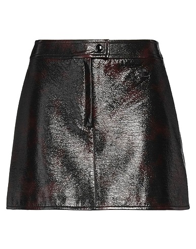 COURRÈGES Mini skirt Black 88% Cotton, 10% Polyurethane, 2% Elastane