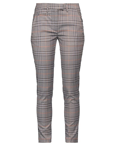 DONDUP Casual trouser Dark brown 63% Polyester, 34% Viscose, 3% Elastane