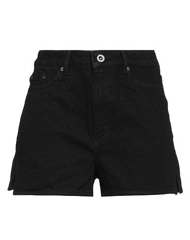 SELF-PORTRAIT Denim shorts Black 100% Cotton