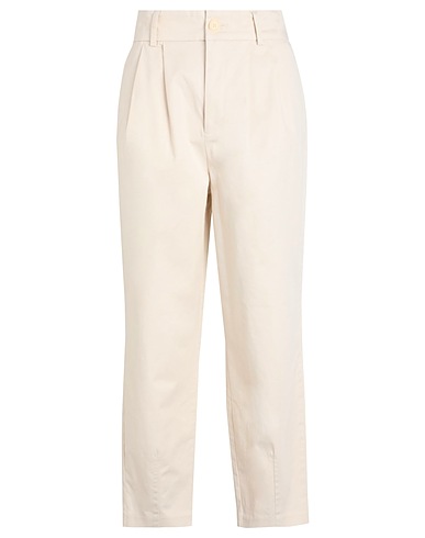 ONLY Casual trouser Cream 98% Cotton, 2% Elastane