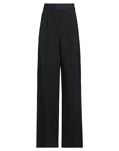MSGM Casual trouser Black 96% Virgin Wool, 4% Elastane