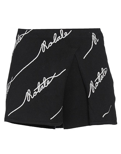 ROTATE BIRGER CHRISTENSEN Shorts & Bermuda Black 65% Organic cotton, 19% Polyamide, 16% Wool, Polyester