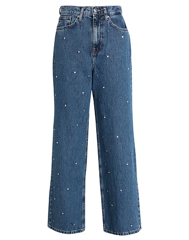 ONLY Denim trousers Blue 100% Cotton
