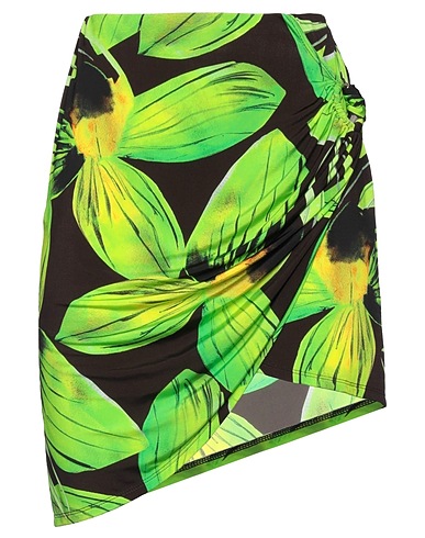 LOUISA BALLOU Mini skirt Green 90% Viscose, 10% Elastane