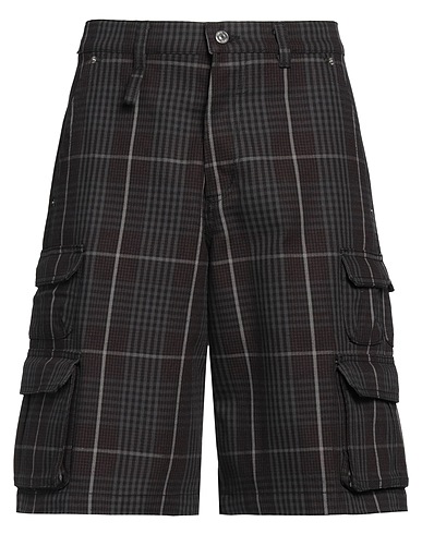 DIOR HOMME Shorts & Bermuda Charcoal 100% Cotton, Calfskin