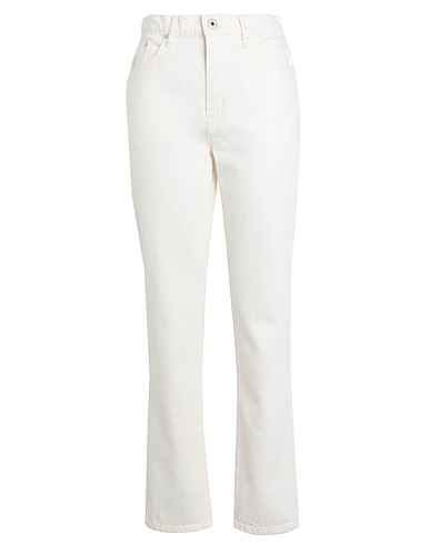 KENZO Denim trousers Ivory 100% Cotton