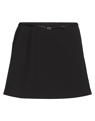 DSQUARED2 Mini skirt Black 100% Polyester, Polyurethane, Calfskin