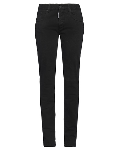 DSQUARED2 Jeans Schwarz 97% Baumwolle, 3% Elastan, Kalbsleder