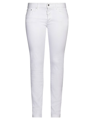 DSQUARED2 Denim trousers 97% Cotton, 3% Elastane, Calfskin