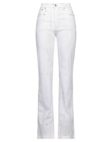 R13 Bootcut Jeans White 98% Cotton, 2% Elastane, Cow leather