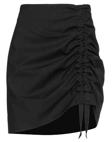 8PM Mini skirt Charcoal 58% Polyester, 21% Virgin Wool, 18% Rayon, 3% Elastane