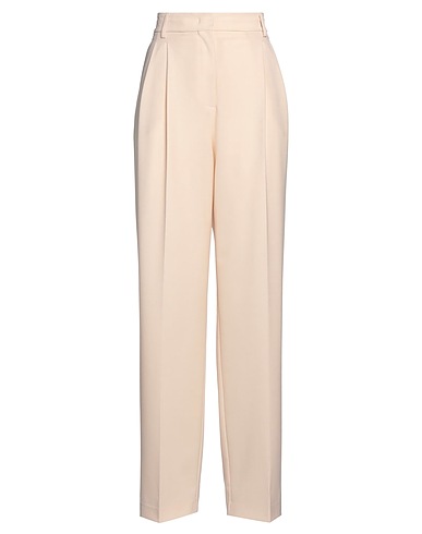 SEMICOUTURE Casual trouser Ivory 53% Polyester, 43% Virgin Wool, 4% Elastane