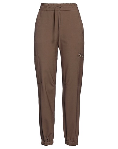SEMICOUTURE Cargo Verde militare 53% Poliestere, 43% Lana Vergine, 4% Elastan, Acetato