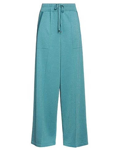 CIRCUS HOTEL Casual pants Turquoise 55% Viscose, 25% Polyamide, 13% Metallic fiber, 7% Polyester