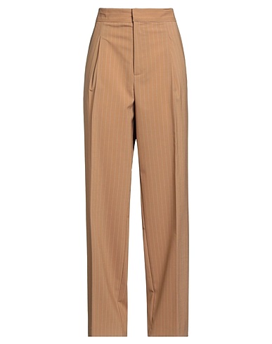 SEMICOUTURE Pantalone Cammello 54% Poliestere, 44% Lana Vergine, 2% Elastan