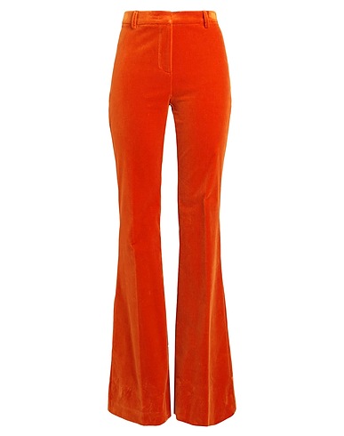 ETRO Casual trouser Orange 98% Cotton, 2% Elastane