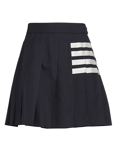 THOM BROWNE Mini skirt Midnight blue 100% Wool